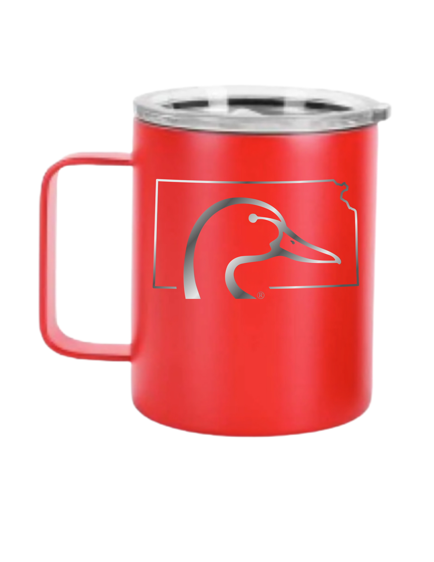 Red DU stainless steel coffee mug