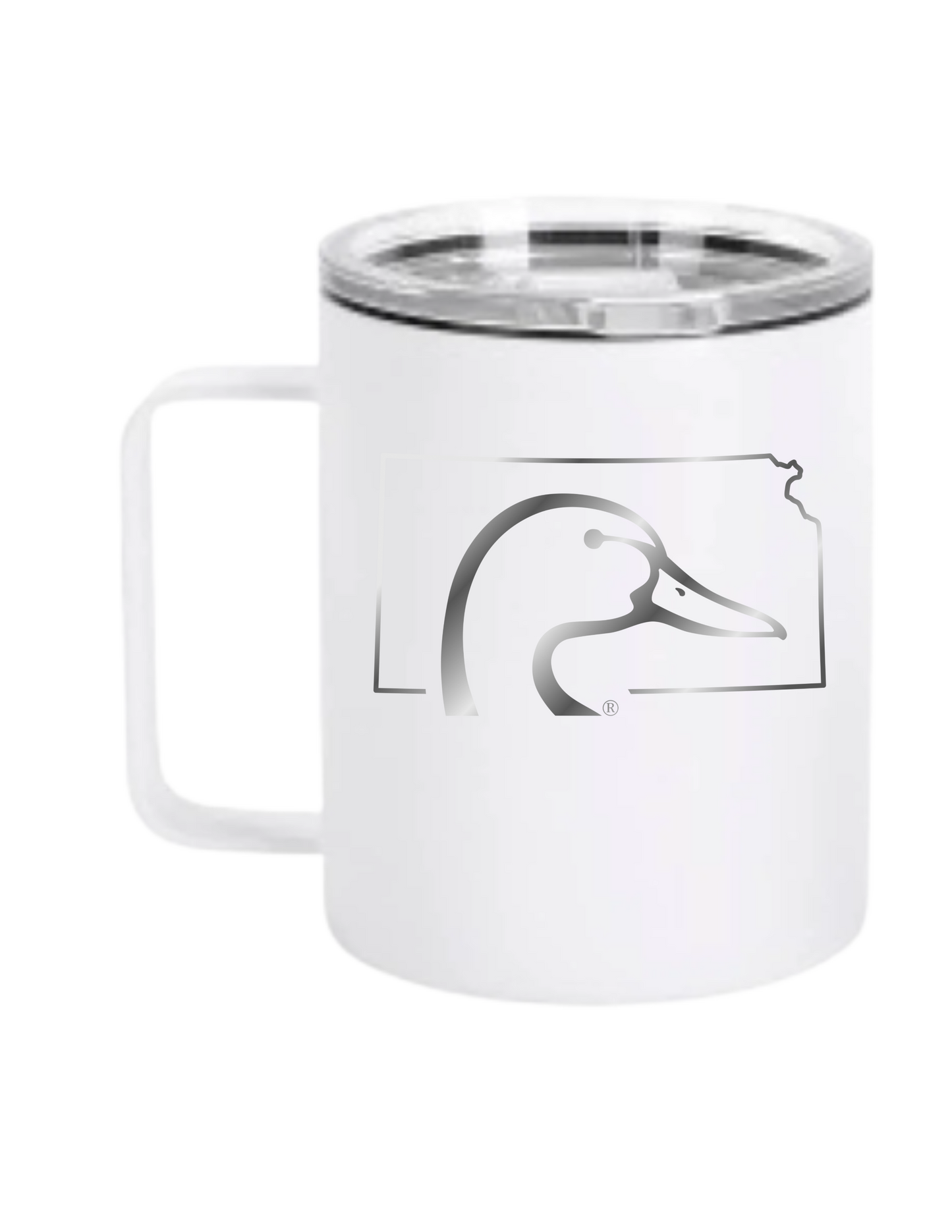 White DU stainless steel coffee mug