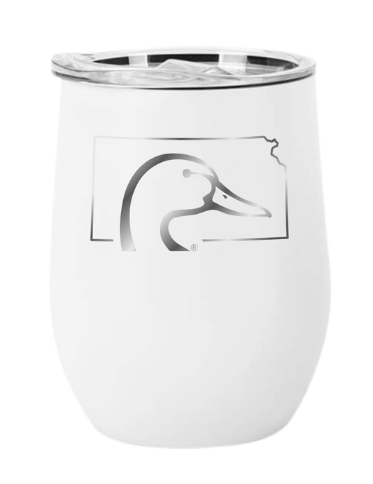 White DU wine tumbler