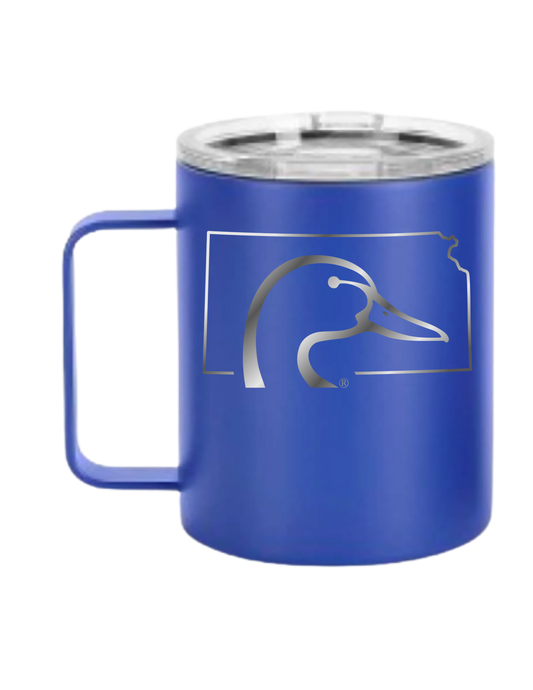 Blue DU stainless steel coffee mug