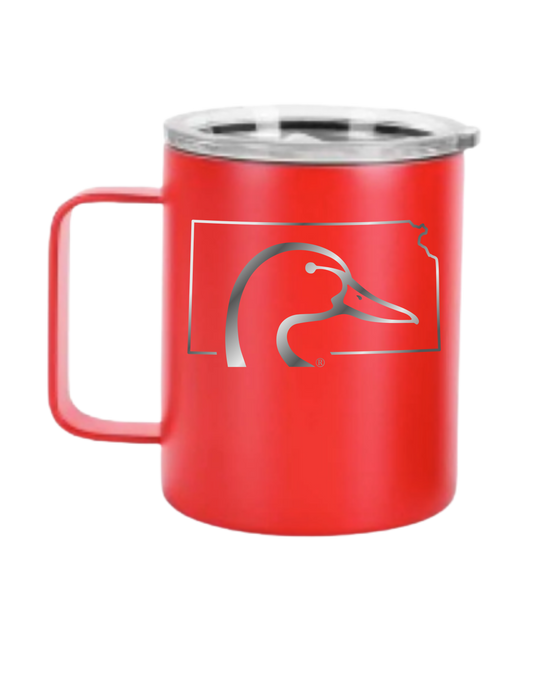 Red DU stainless steel coffee mug